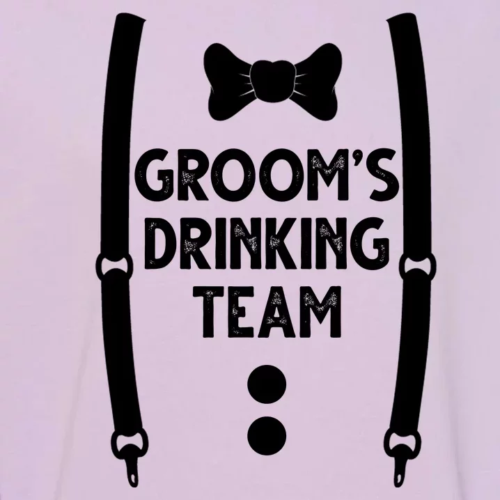 Grooms Drinking Team Funny Wedding Suit Garment-Dyed Sweatshirt