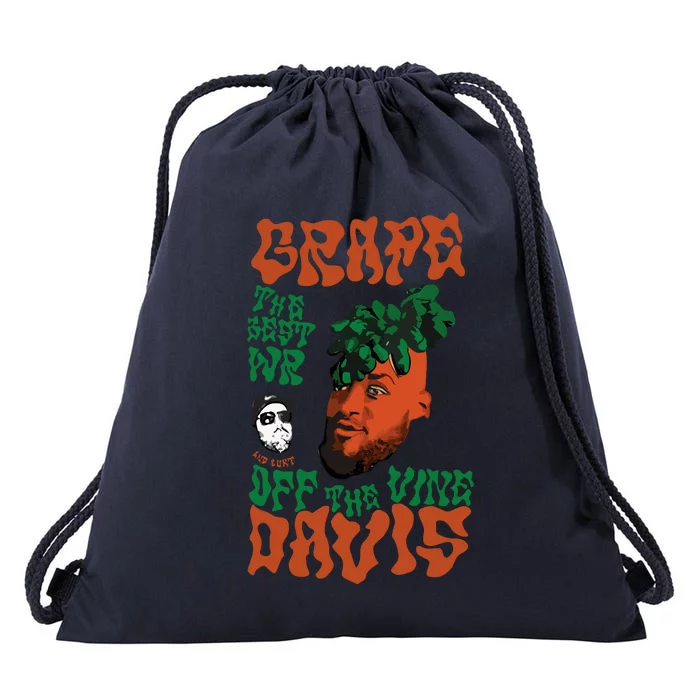 Grape Davis The Best Wr And Burt Off The Vine Drawstring Bag