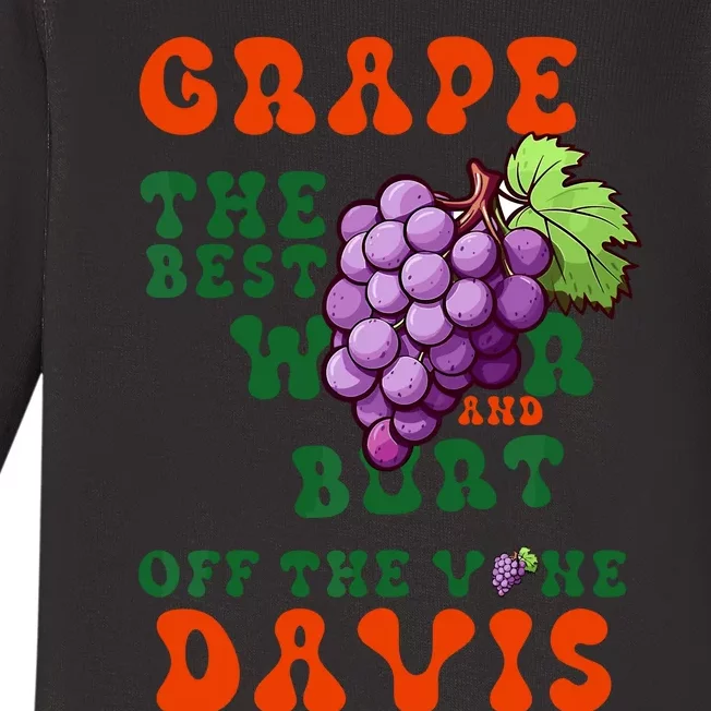 Grape Davis The Best Wr And Burt Off The Vine Baby Long Sleeve Bodysuit