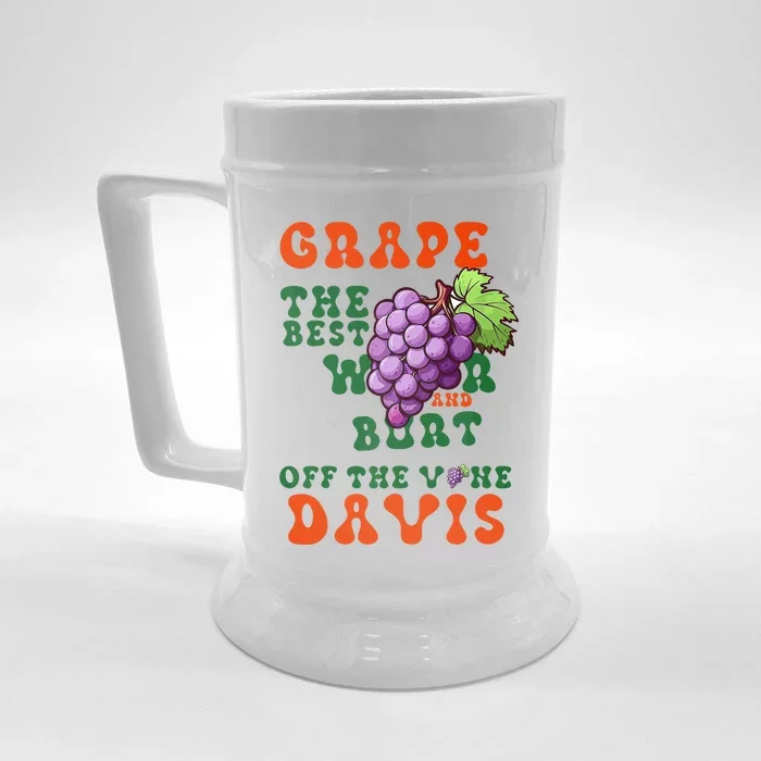 Grape Davis The Best Wr And Burt Off The Vine Front & Back Beer Stein