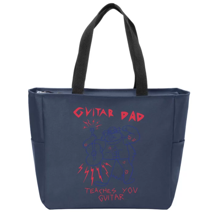 Guitar Dad Teaches You Guitar Zip Tote Bag