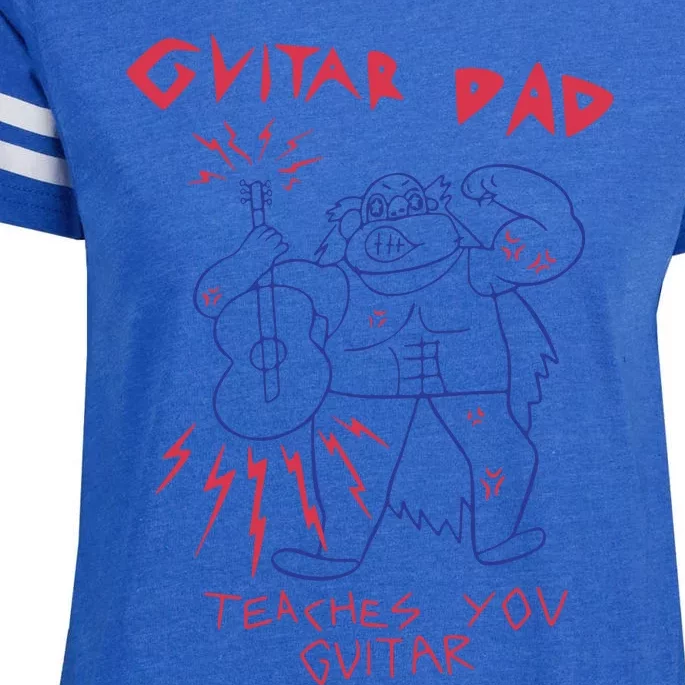 Guitar Dad Teaches You Guitar Enza Ladies Jersey Football T-Shirt