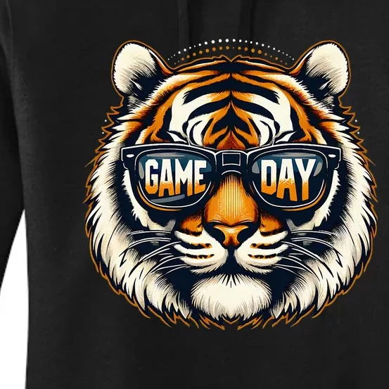 Game Day Thanksgiving Tiger Cool Touchdown American Football Women's Pullover Hoodie