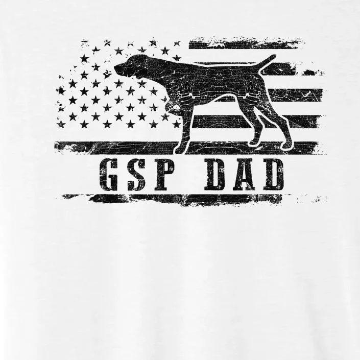 GSP Dad USA American Flag German Shorthaired Pointer Dog ChromaSoft Performance T-Shirt