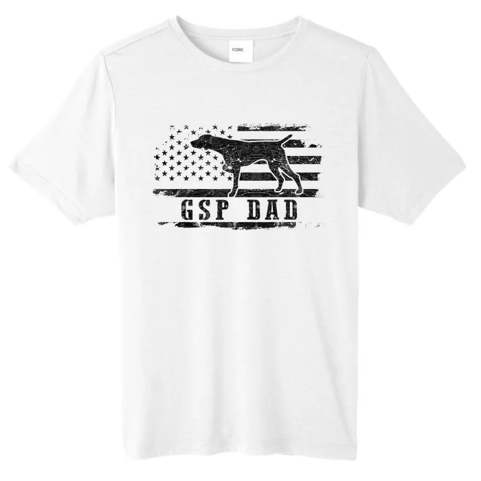 GSP Dad USA American Flag German Shorthaired Pointer Dog ChromaSoft Performance T-Shirt