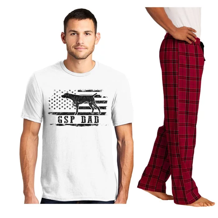 GSP Dad USA American Flag German Shorthaired Pointer Dog Pajama Set