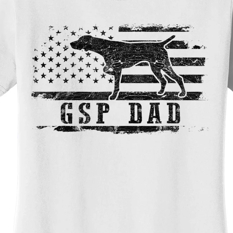 GSP Dad USA American Flag German Shorthaired Pointer Dog Women's T-Shirt