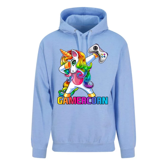 Gamercorn Dabbing Unicorn Video Game Controller Gamer Gift Unisex Surf Hoodie