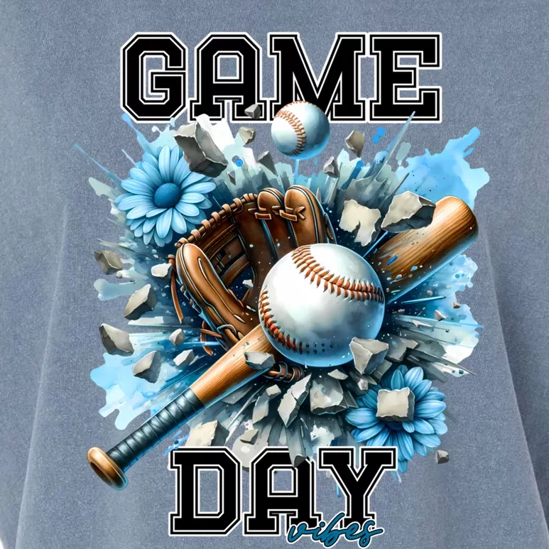 Game Day Vibes Baseball Funny Design Gift Garment-Dyed Women's Muscle Tee