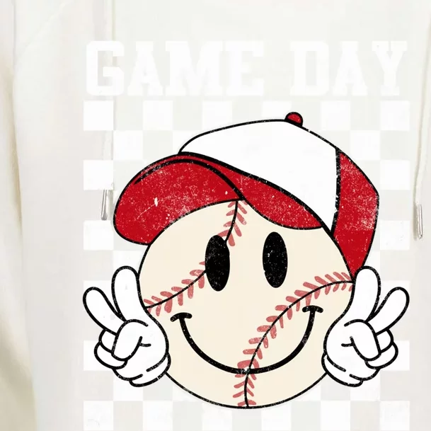 Game Day Vibes Baseball Gift MotherS Baseball Life Gift Womens Funnel Neck Pullover Hood