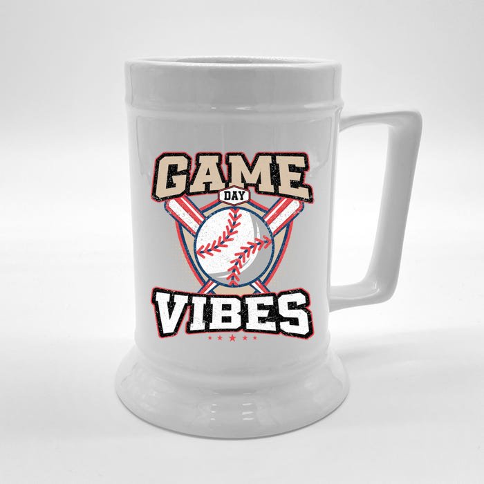 Game Day Vibes Gift Front & Back Beer Stein