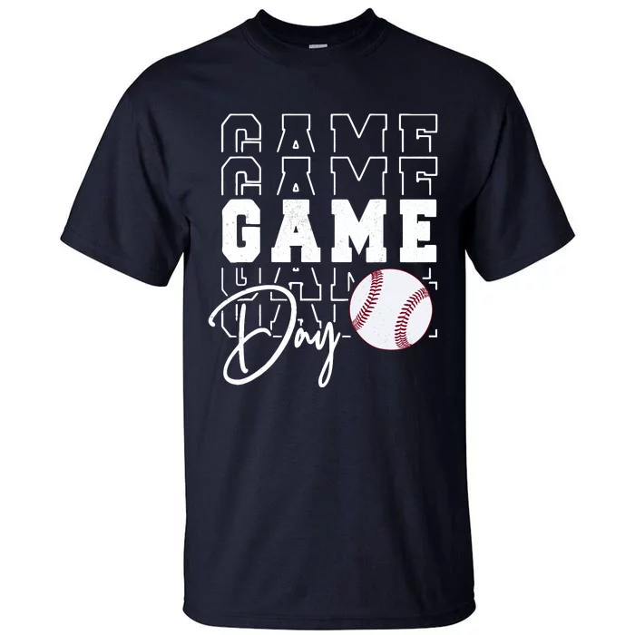 Game Day Vibes Baseball Girl Mom Baseball Life Tall T-Shirt