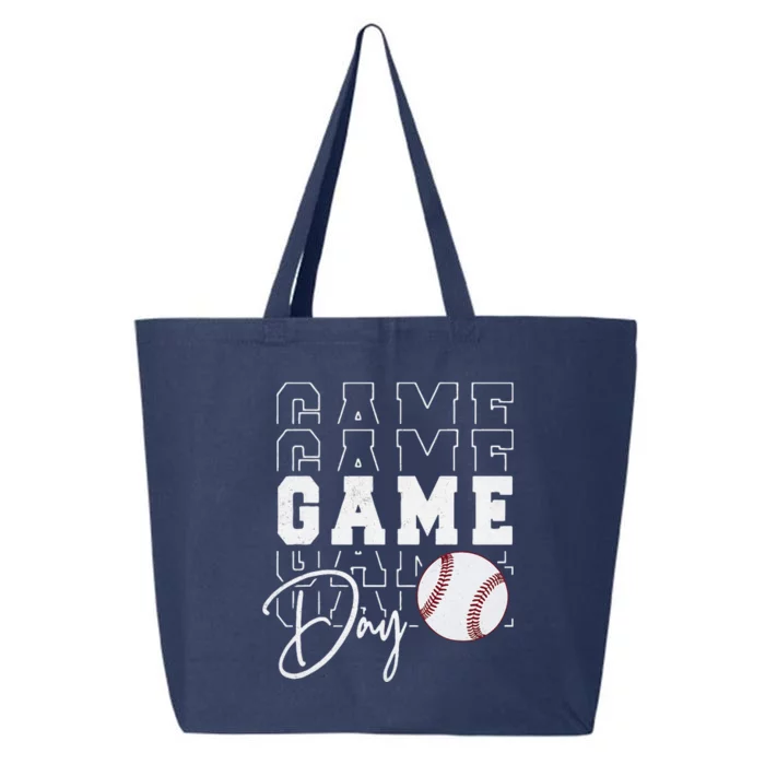 Game Day Vibes Baseball Girl Mom Baseball Life 25L Jumbo Tote