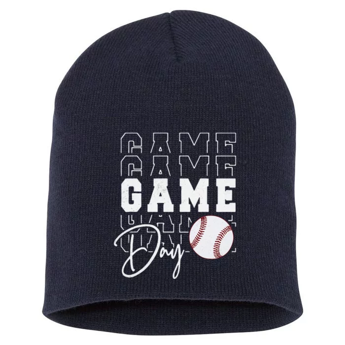 Game Day Vibes Baseball Girl Mom Baseball Life Short Acrylic Beanie