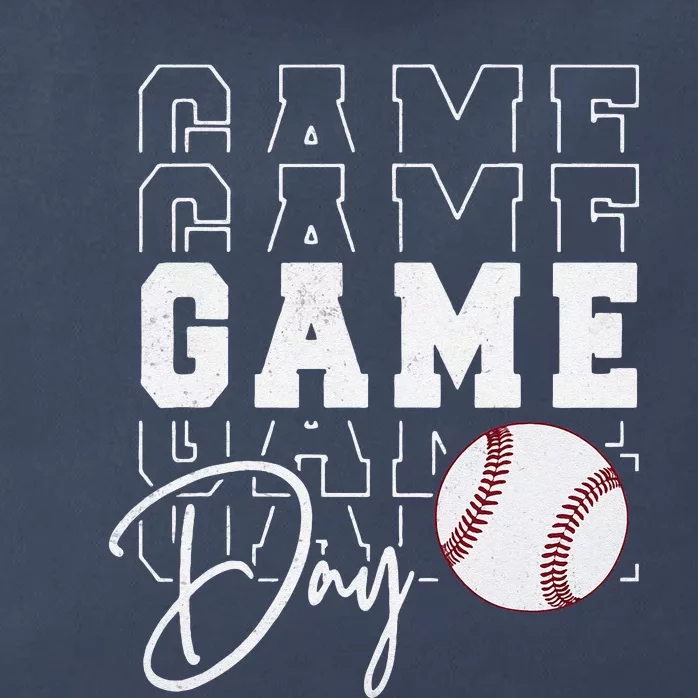 Game Day Vibes Baseball Girl Mom Baseball Life Zip Tote Bag