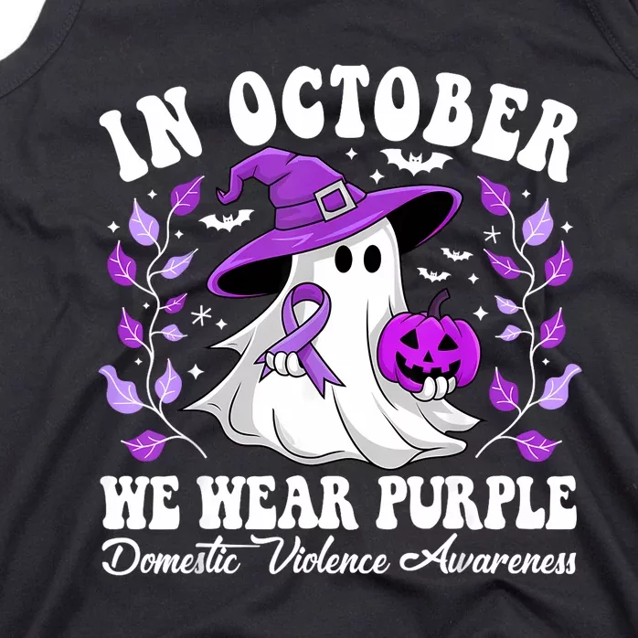 Groovy Domestic Violence Awareness Women Support Squad Tank Top