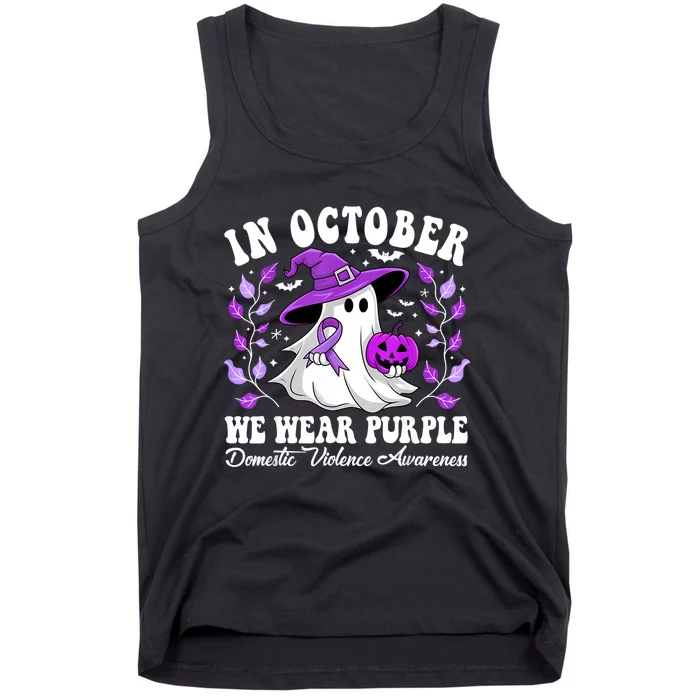 Groovy Domestic Violence Awareness Women Support Squad Tank Top