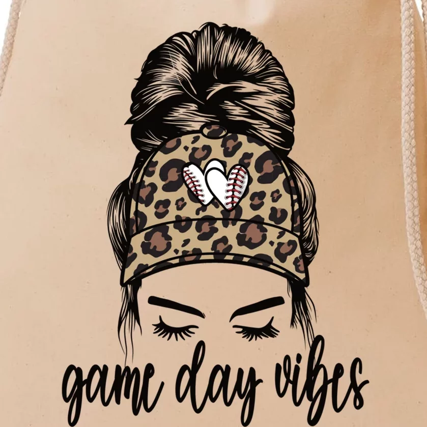 Game Day Vibes Baseball Game Day Gift Drawstring Bag