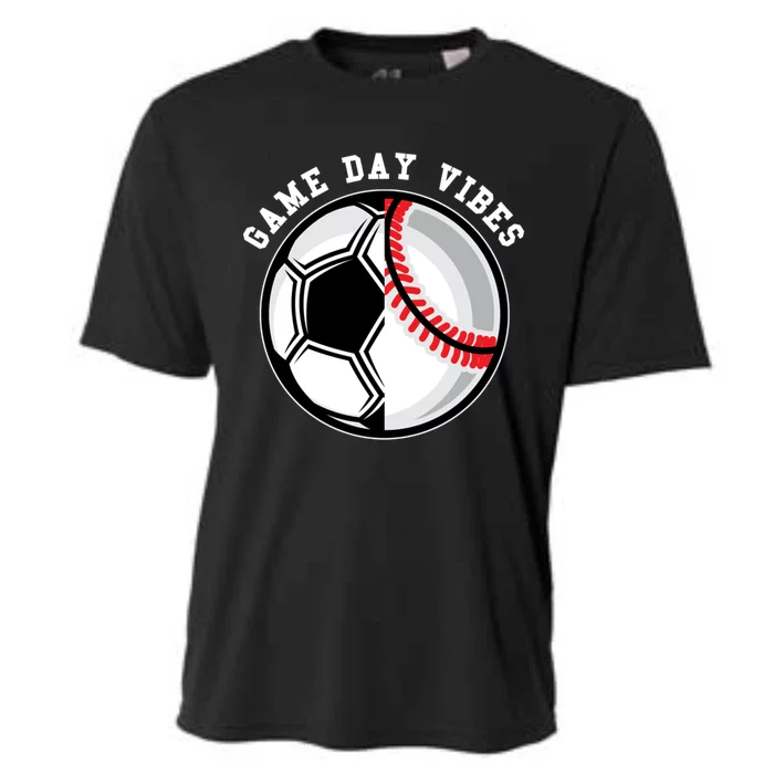 Game Day Vibes Baseball Funny Gift Cooling Performance Crew T-Shirt