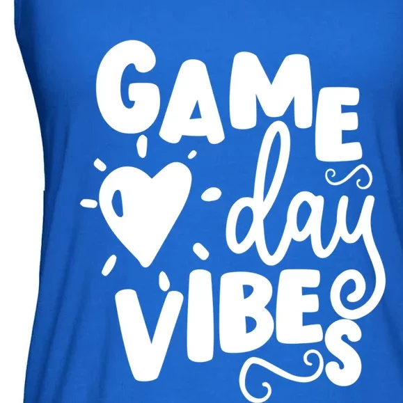 Game Day Vibes Inspirational Baseball Player Game Fan Cute Gift Ladies Essential Flowy Tank