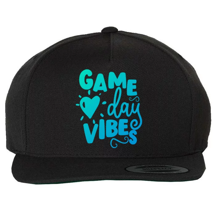 Game Day Vibes Inspirational Baseball Player Game Fan Cute Gift Wool Snapback Cap