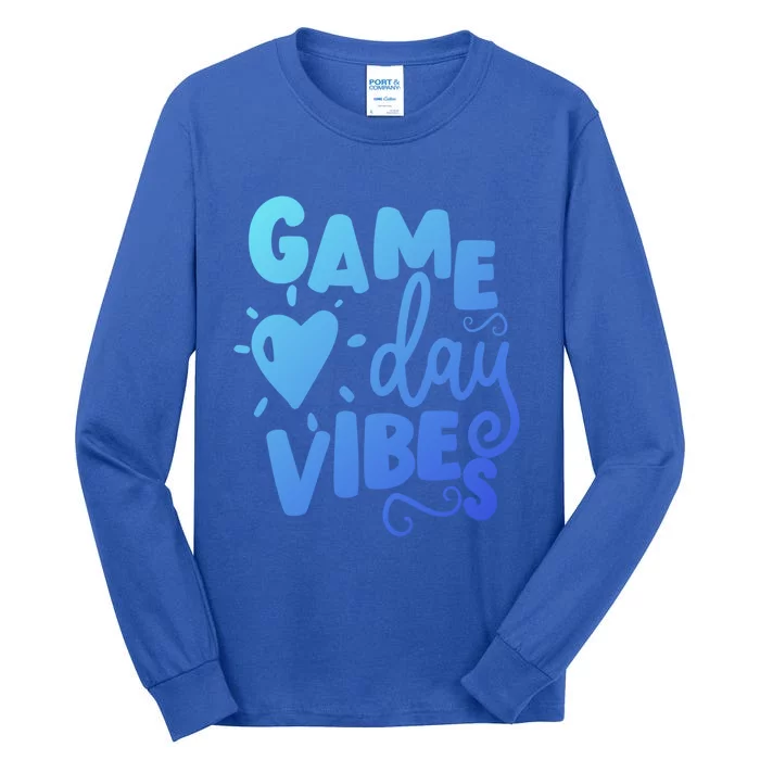 Game Day Vibes Inspirational Baseball Player Game Fan Cute Gift Tall Long Sleeve T-Shirt