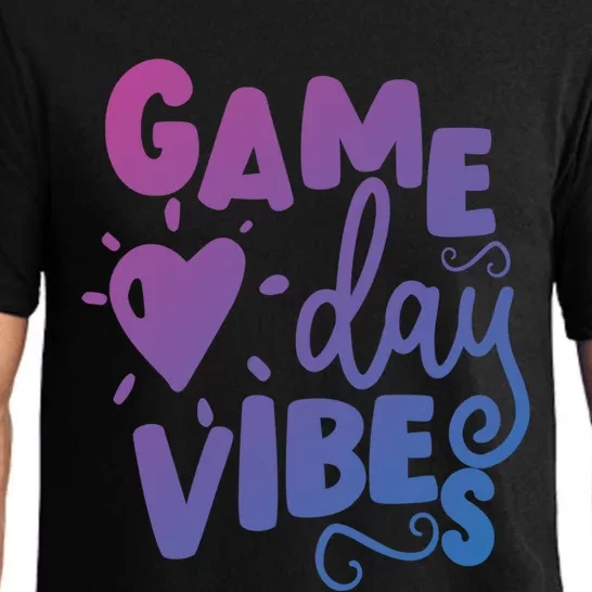 Game Day Vibes Inspirational Baseball Player Game Fan Cute Gift Pajama Set