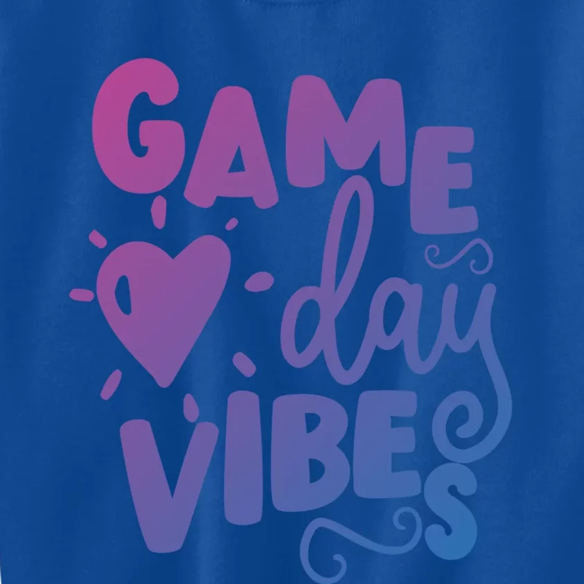 Game Day Vibes Inspirational Baseball Player Game Fan Cute Gift Kids Sweatshirt