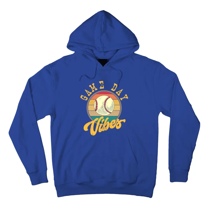 Game Day Vibes Retro Baseball Season Players And Fans Design Gift Hoodie