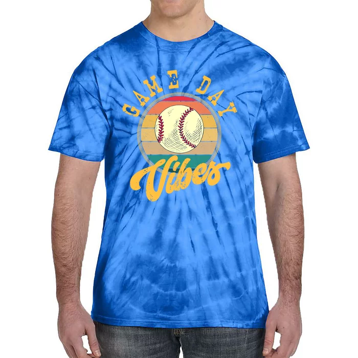 Game Day Vibes Retro Baseball Season Players And Fans Design Gift Tie-Dye T-Shirt