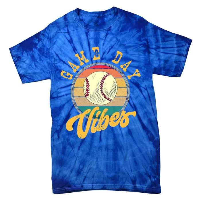 Game Day Vibes Retro Baseball Season Players And Fans Design Gift Tie-Dye T-Shirt