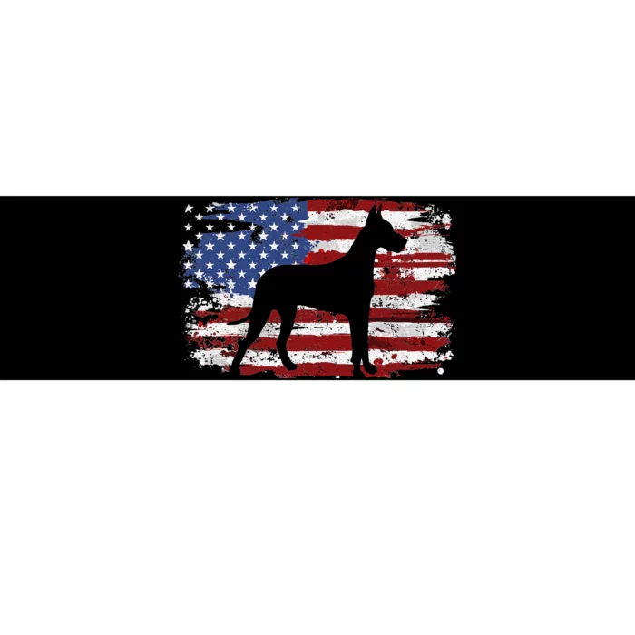 Great Dane Vintage American Flag Bumper Sticker