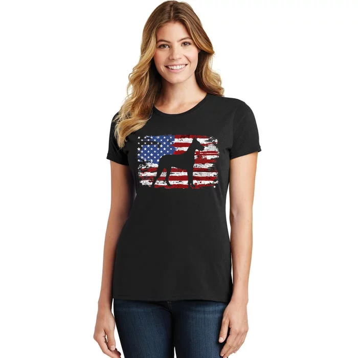 Great Dane Vintage American Flag Women's T-Shirt