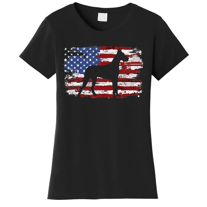 Great Dane Vintage American Flag Women's T-Shirt