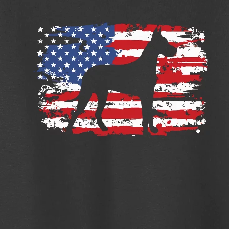 Great Dane Vintage American Flag Toddler T-Shirt