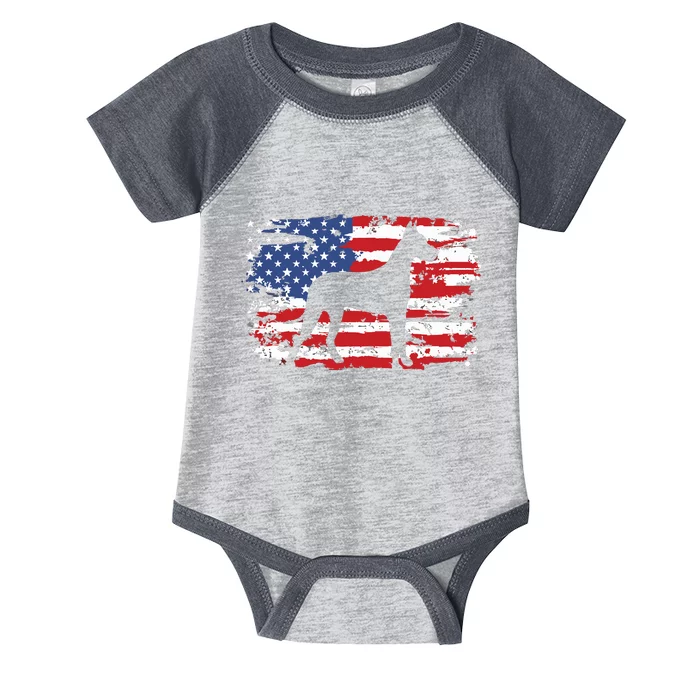 Great Dane Vintage American Flag Infant Baby Jersey Bodysuit