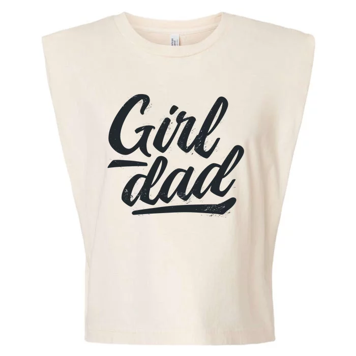 Girl Dad Vintage Gift Garment-Dyed Women's Muscle Tee