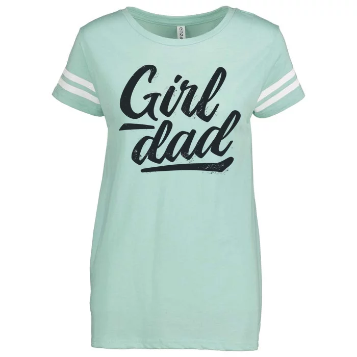 Girl Dad Vintage Gift Enza Ladies Jersey Football T-Shirt