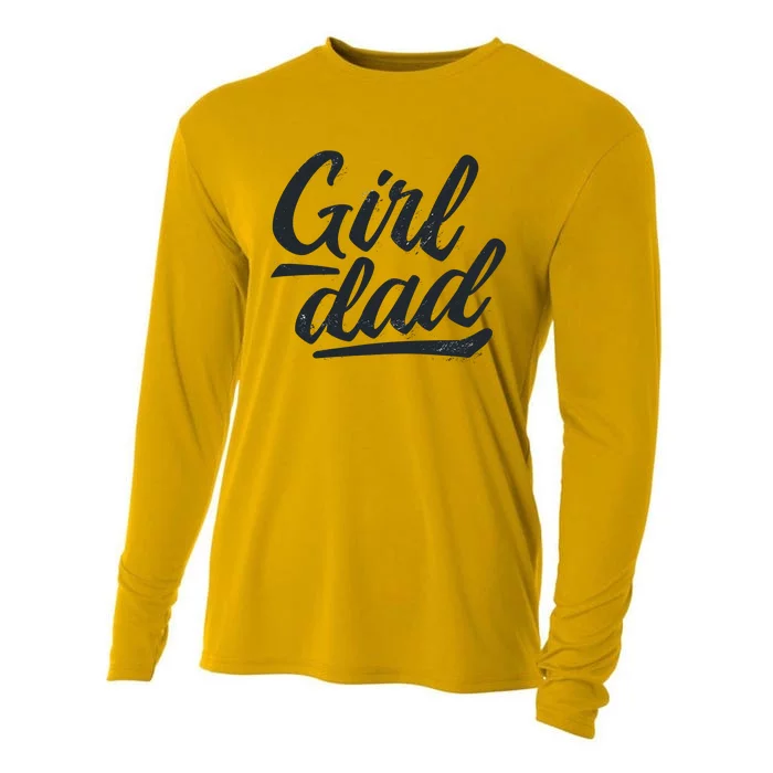 Girl Dad Vintage Gift Cooling Performance Long Sleeve Crew