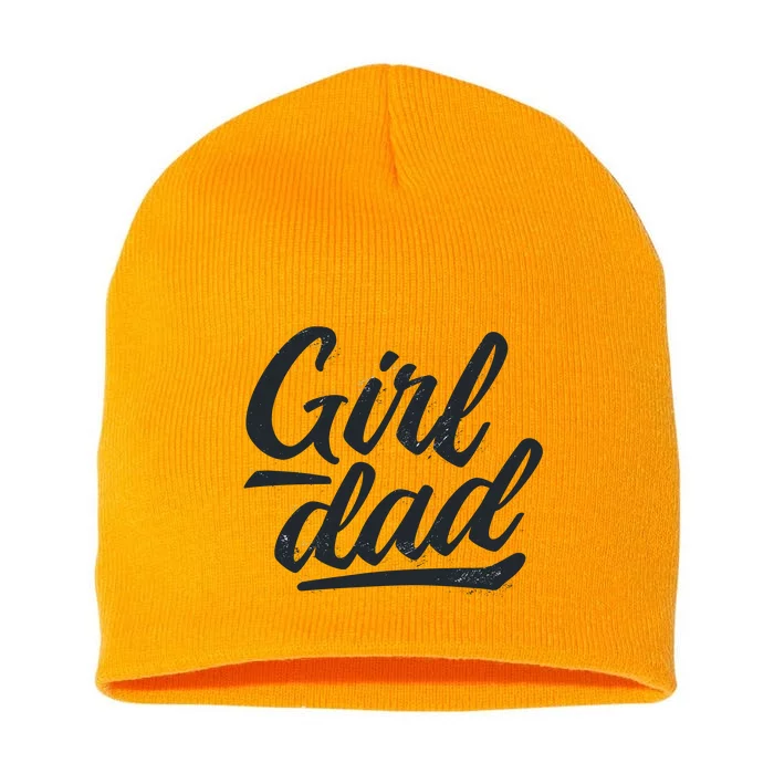 Girl Dad Vintage Gift Short Acrylic Beanie