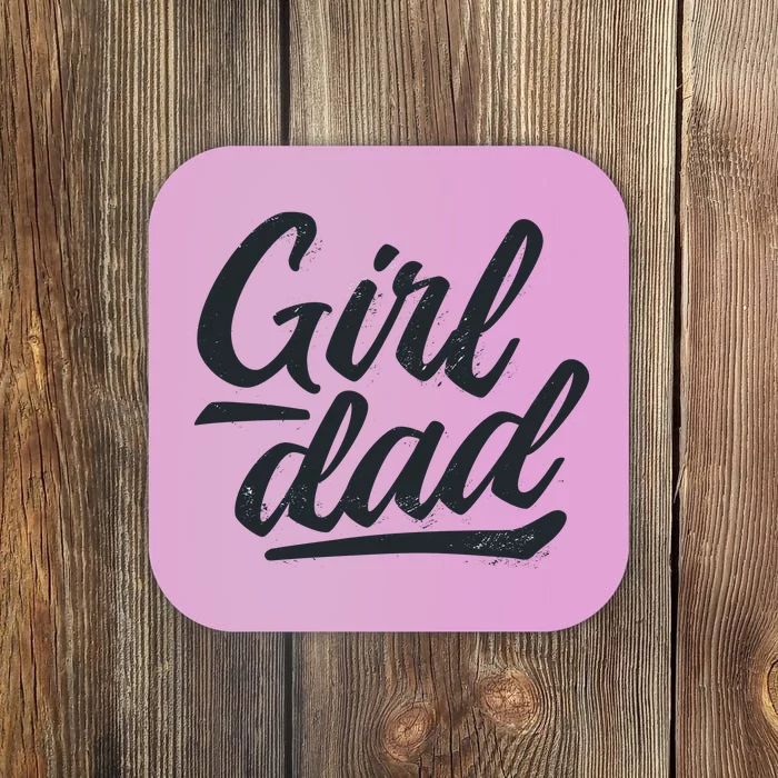 Girl Dad Vintage Gift Coaster