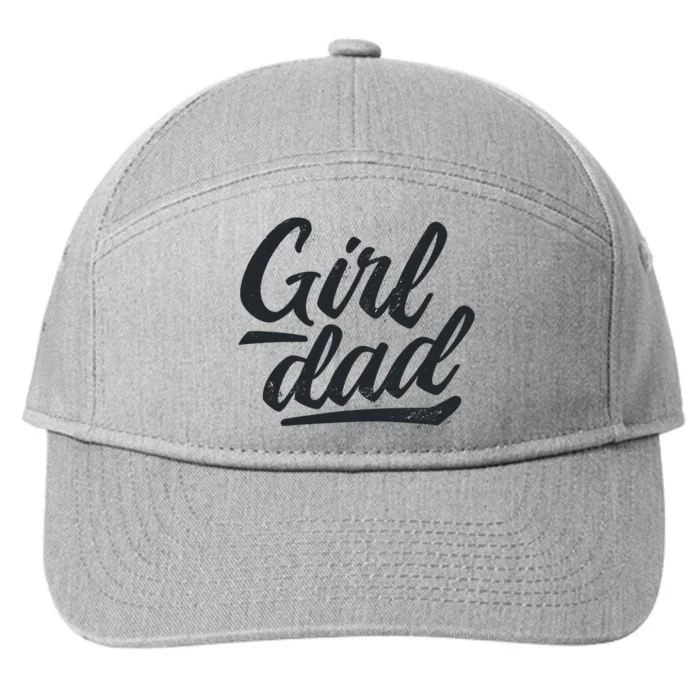 Girl Dad Vintage Gift 7-Panel Snapback Hat