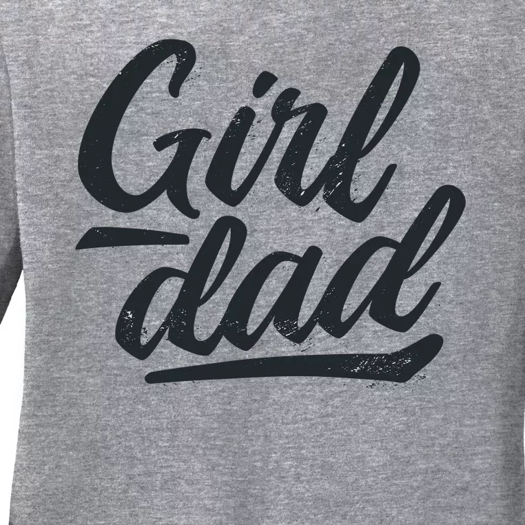 Girl Dad Vintage Gift Ladies Long Sleeve Shirt