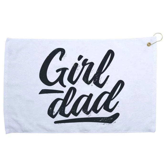 Girl Dad Vintage Gift Grommeted Golf Towel