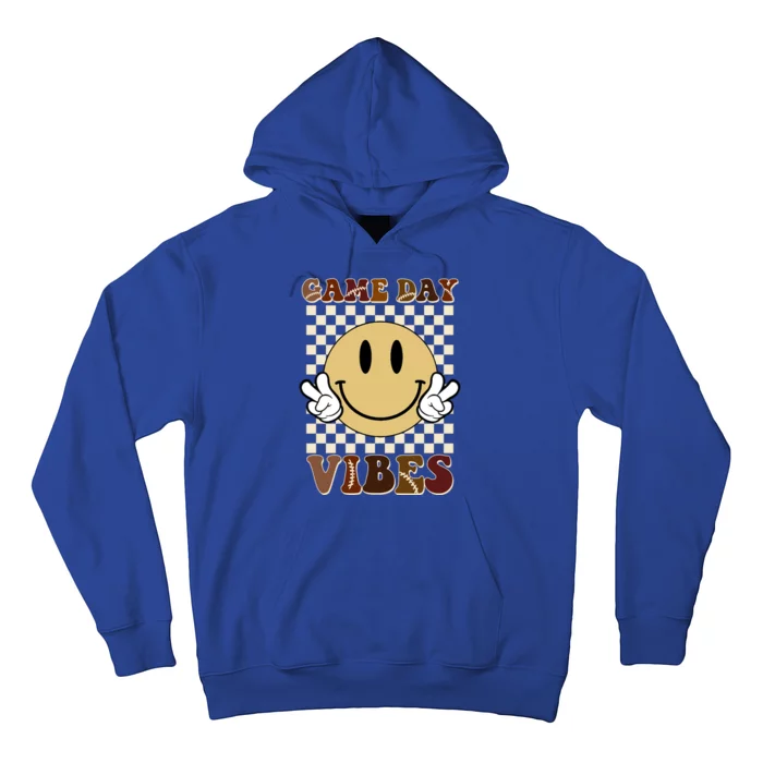 Game Day Vibes Retro Smile Football Hoodie