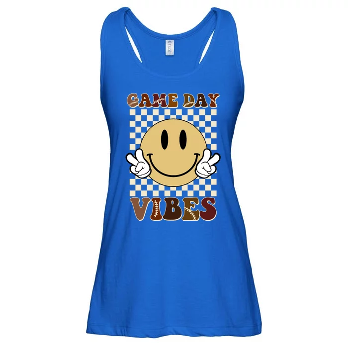 Game Day Vibes Retro Smile Football Ladies Essential Flowy Tank