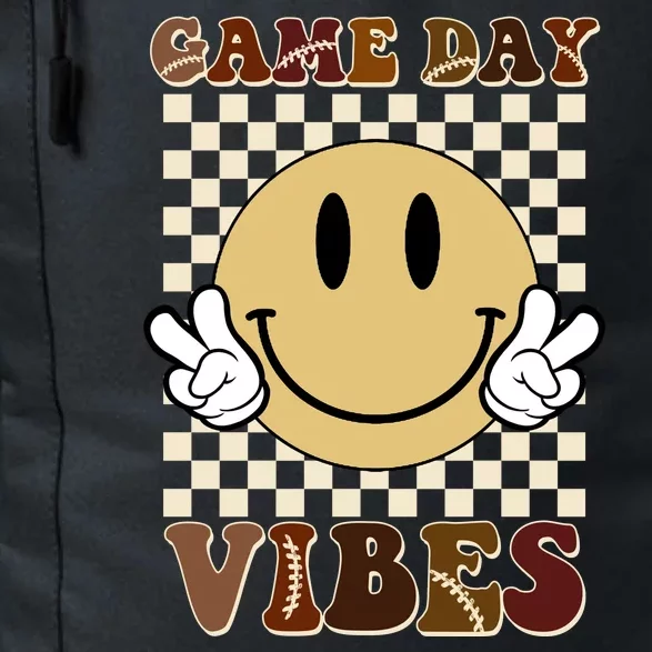 Game Day Vibes Retro Smile Football Daily Commute Backpack