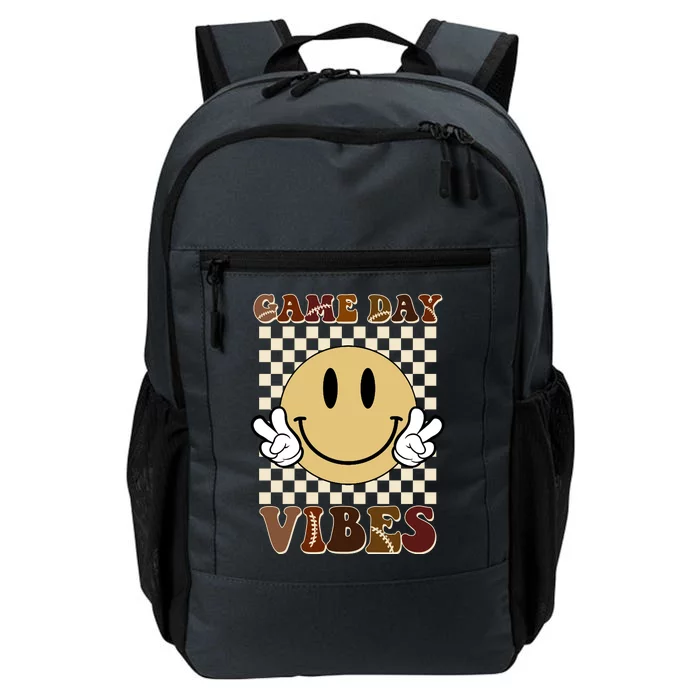 Game Day Vibes Retro Smile Football Daily Commute Backpack