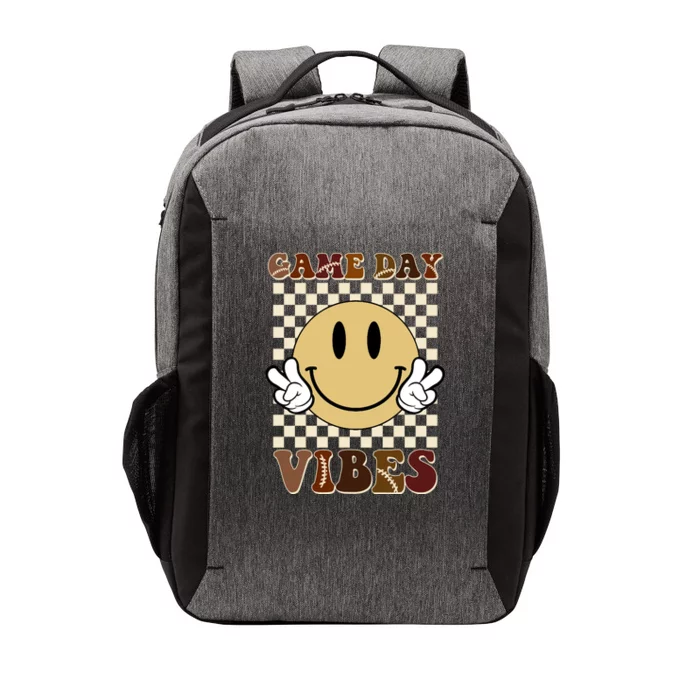 Game Day Vibes Retro Smile Football Vector Backpack