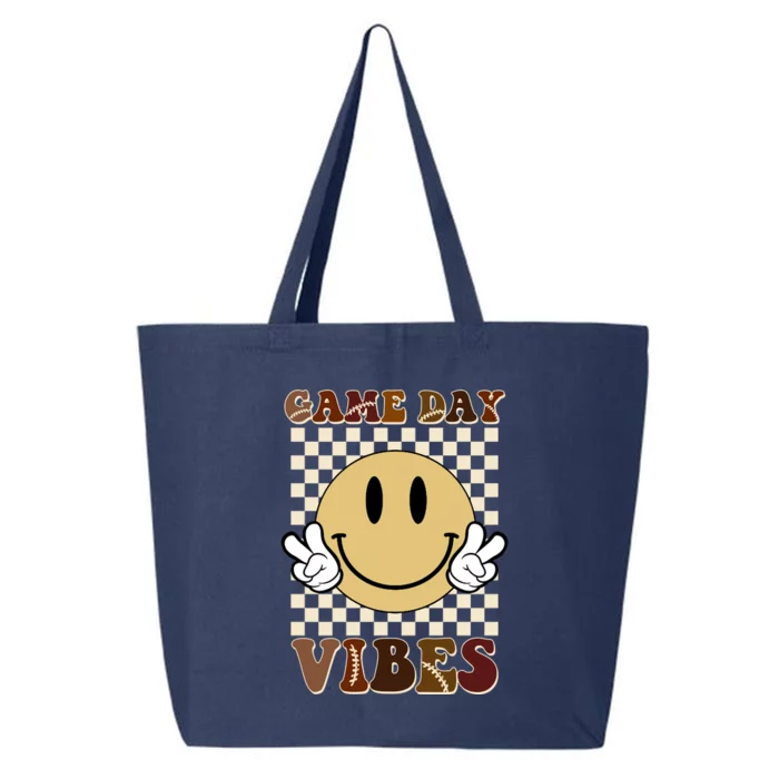 Game Day Vibes Retro Smile Football 25L Jumbo Tote